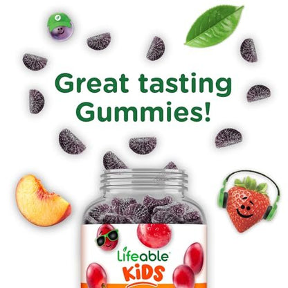 Eisenpräparate für Kinder | 10 mg | mit Vitamin C | Lecker schmeckende Eisen-Gummis für Kinder | Vegan, Nicht-GVO | Für Immunsystem und Eisenmangel | 90 Gummis | Lifeable