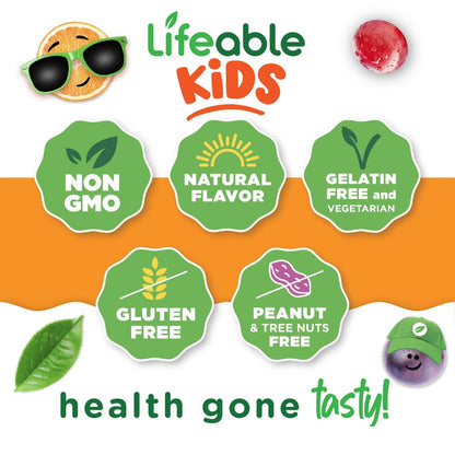 Eisenpräparate für Kinder | 10 mg | mit Vitamin C | Lecker schmeckende Eisen-Gummis für Kinder | Vegan, Nicht-GVO | Für Immunsystem und Eisenmangel | 90 Gummis | Lifeable