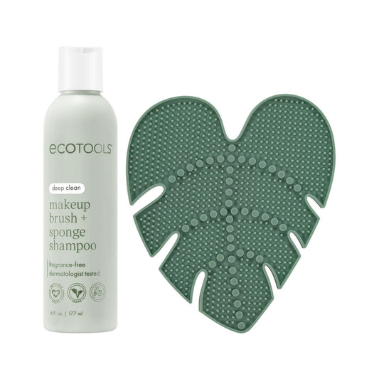 EcoTools Makeup-Pinsel-Reinigungspad + Tiefenreinigungsshampoo Bundle – 2-teiliges Set für gründliche Reinigung, vegan & tierversuchsfrei