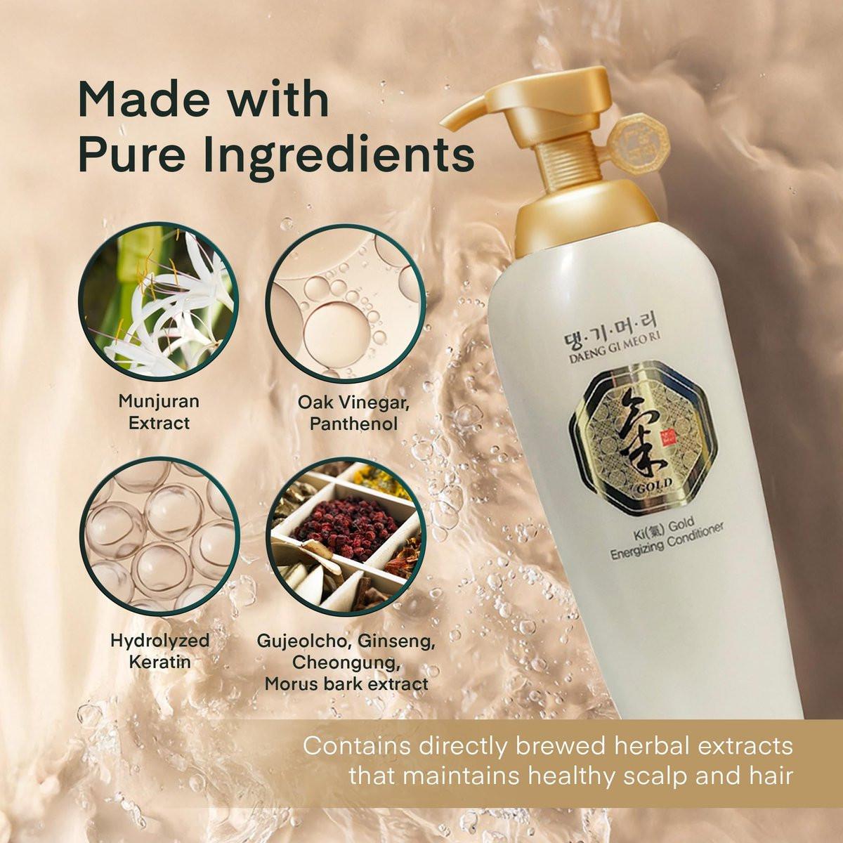 Daeng Gi Meo Ri Ki Gold Energizing Conditioner – Feuchtigkeitsspülung gegen Haarausfall, 500 ml