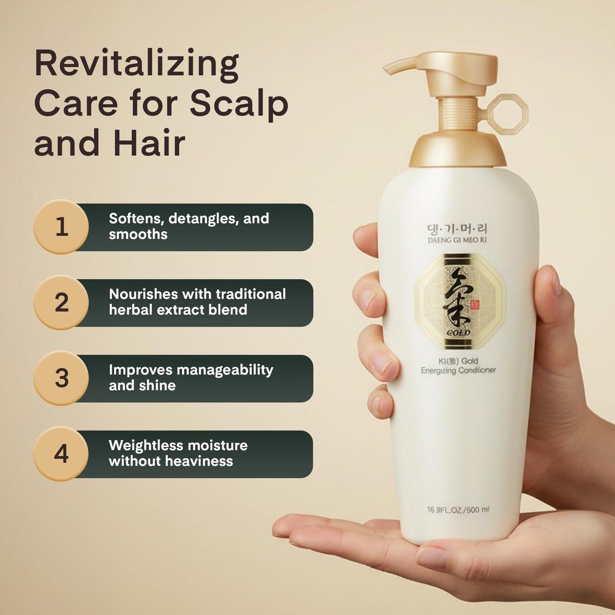Daeng Gi Meo Ri Ki Gold Energizing Conditioner – Feuchtigkeitsspülung gegen Haarausfall, 500 ml