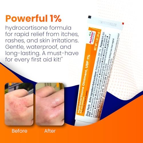 AVEDANA Hydrocortison Salbe 1% USP Maximale Stärke - 1oz Anti-Juckreiz Salbe für schnelle Linderung - Beruhigende und kühlende wasserfeste Formel mit Aloe Vera