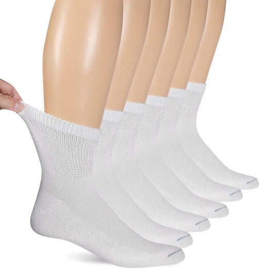 Dr. Scholl's Herren Diabetes & Kreislauf Socken – 4 x 6 Paar Packungen, nicht einengend, Komfort und Feuchtigkeitsmanagement, Weiß, 13-15 US