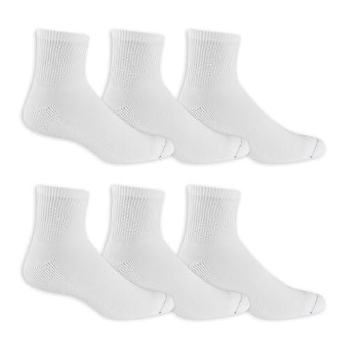 Dr. Scholl's Herren Diabetes & Kreislauf Socken – 4er-Pack (6 Paar) Nicht einschnürend, Komfort und Feuchtigkeitsmanagement, Weiß, Gr. 7-12 US