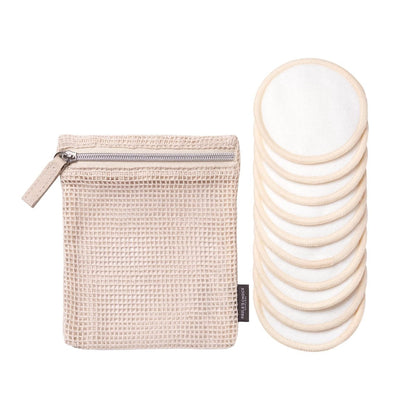 Paula's Choice Wiederverwendbare Make-up-Entferner-Pads, Öko-freundliche Baumwoll- & Bambus-Runden für Toner & Peeling, Inklusive waschbarem Beutel für Wäsche & Aufbewahrung, 10 Stück