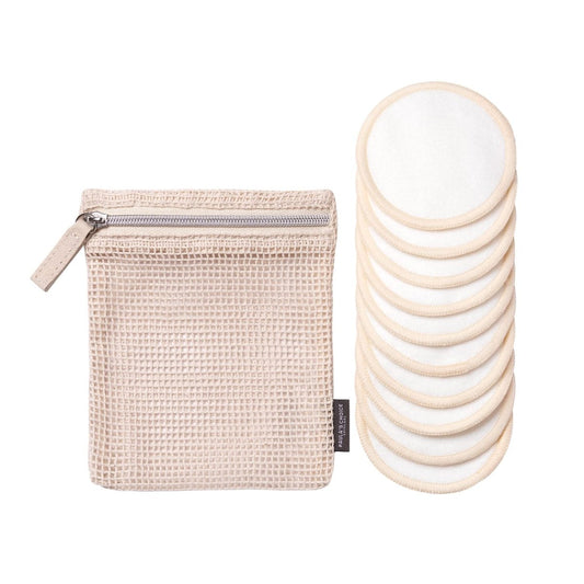 Paula's Choice Wiederverwendbare Make-up-Entferner-Pads, Öko-freundliche Baumwoll- & Bambus-Runden für Toner & Peeling, Inklusive waschbarem Beutel für Wäsche & Aufbewahrung, 10 Stück