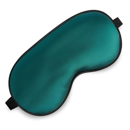 Seiden-Schlafmaske – Satin-Blickdichte Augenmaske mit verstellbarem Band für Männer & Frauen – Komfortable Schlafbrille für erholsamen Schlaf (Dunkelgrün)