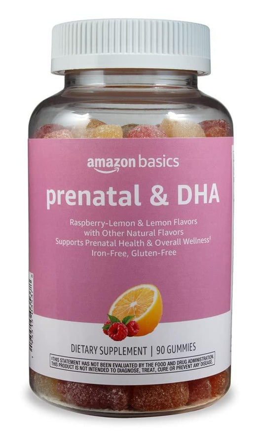 Pränatale Vitamine & DHA Gummibärchen, Himbeer- & Zitronengeschmack, 90 Stück