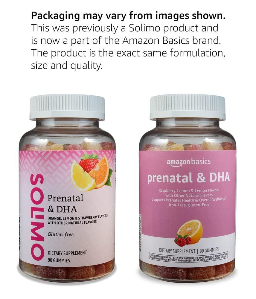 Pränatale Vitamine & DHA Gummibärchen, Himbeer- & Zitronengeschmack, 90 Stück