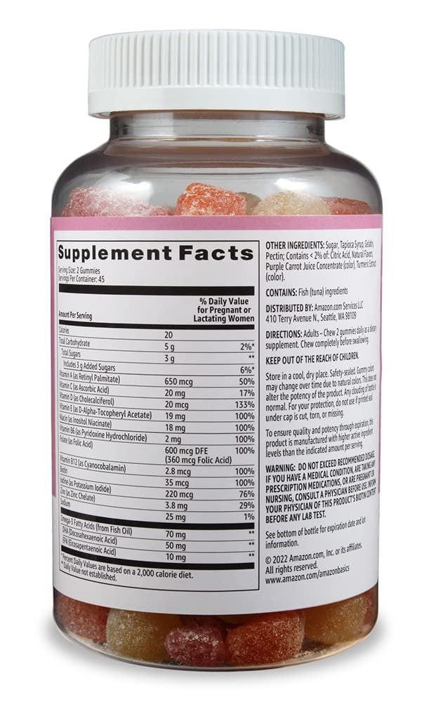 Pränatale Vitamine & DHA Gummibärchen, Himbeer- & Zitronengeschmack, 90 Stück