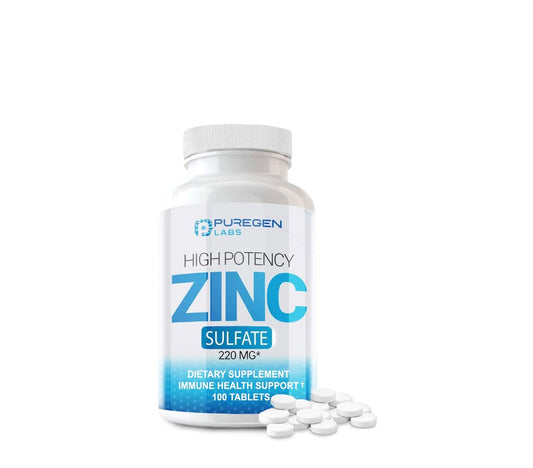 Zink 220 mg [Hochdosiert] – Zinksulfat zur Unterstützung des Immunsystems, 100 Tabletten
