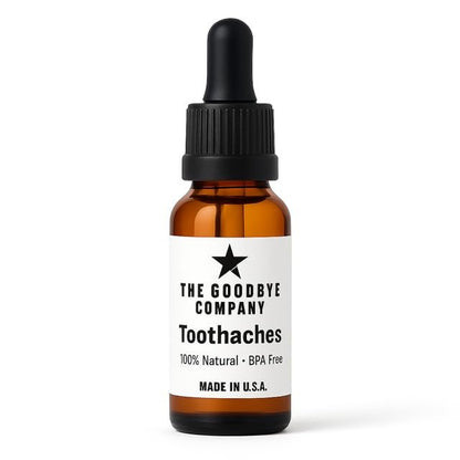 The Goodbye Company Bio-Nelkenöl für Zahnschmerzen – unverdünnte Mischung mit Pfefferminzblatt, Sanddorn & Rizinusöl – Natürliche Zahn- und Zahnfleischkomfort-Formel – 15 mL Glasflasche mit Pipette – Hergestellt in den USA