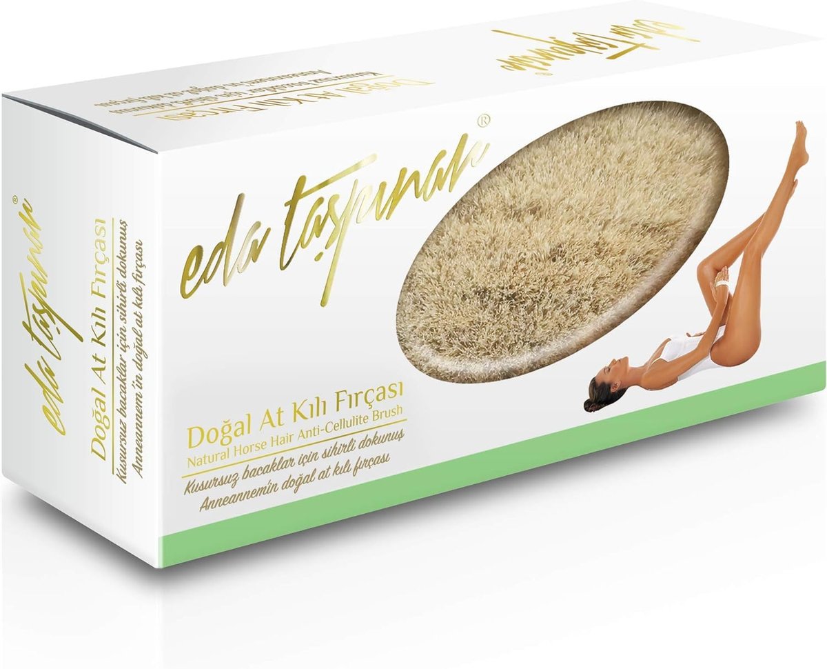 EDA Taspinar Professionelle Trockenbürste für Körper & Lymphdrainage | Natürliche Wildschweinborsten Peeling-Bürste für Körper, Cellulite, Durchblutung & geschmeidige Haut | Kein Haarausfall Spa-Qualität
