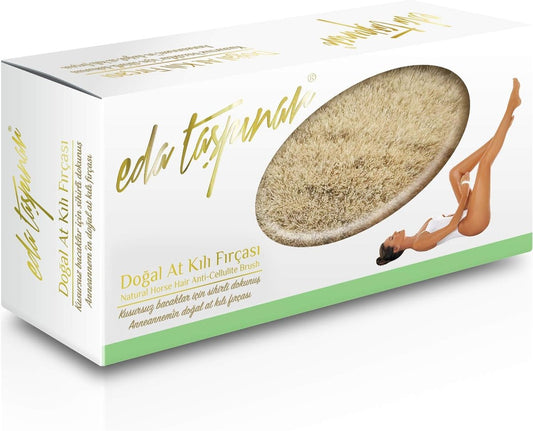 EDA Taspinar Professionelle Trockenbürste für Körper & Lymphdrainage | Natürliche Wildschweinborsten Peeling-Bürste für Körper, Cellulite, Durchblutung & geschmeidige Haut | Kein Haarausfall Spa-Qualität