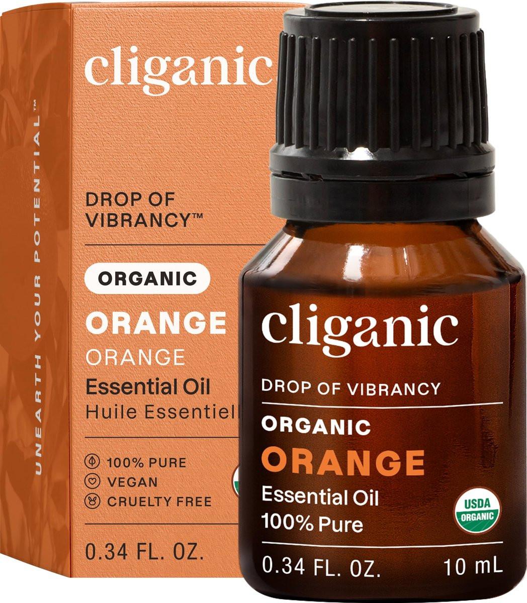 Cliganic Bio Süßorange Ätherisches Öl, 10ml – 100% Rein Natürlich für Aromatherapie Diffuser | Non-GMO Verifiziert (Verpackung kann variieren)
