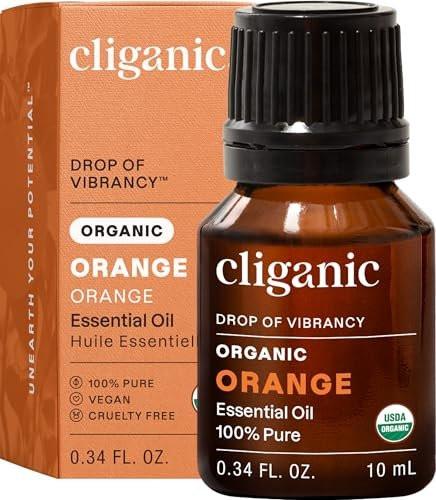 Cliganic Bio Süßorange Ätherisches Öl, 10ml – 100% Rein Natürlich für Aromatherapie Diffuser | Non-GMO Verifiziert (Verpackung kann variieren)