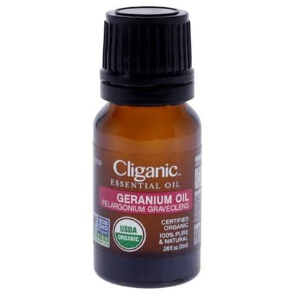 Cliganic Bio Geranienöl, 100% rein & natürlich für Aromatherapie | Nicht-GVO zertifiziert