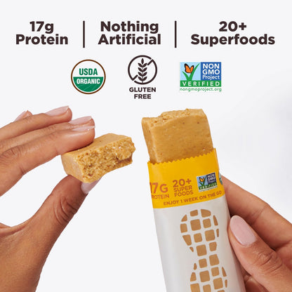 Perfect Bar Proteinriegel, Erdnussbutter, glutenfrei, mit Bio-Honig, Keksteig-Textur, gekühlter Proteinsnack, 10 Riegel, 2,5 oz pro Riegel