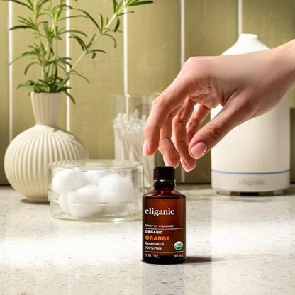 Cliganic Bio Süßorangen-Öl, 118 ml - 100% reines natürliches ätherisches Öl für Aromatherapie-Diffuser | Non-GMO zertifiziert