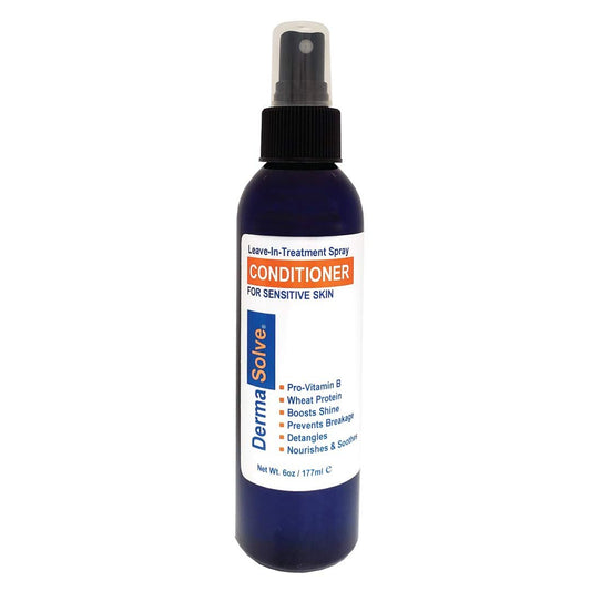 Dermasolve Psoriasis Leave-In-Treatment und Styling Spray Conditioner gegen seborrhoische Dermatitis, empfindliche Haut, entwirrend, schuppenlösend, beruhigendes Anti-Schuppen-Mittel, trockene Kopfhaut Reparatur für geschädigtes Haar