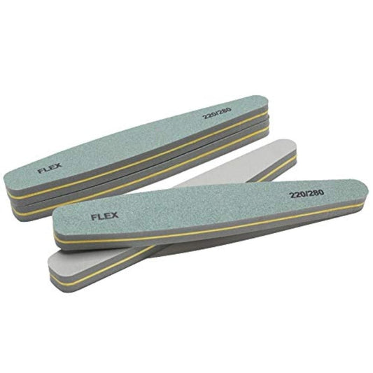 5er-Pack Nagelfeilen und Buffer 220/280 Grit - Diamant-Nagelfeilen-Block Schwamm für UV-Gel-Politur - Lime