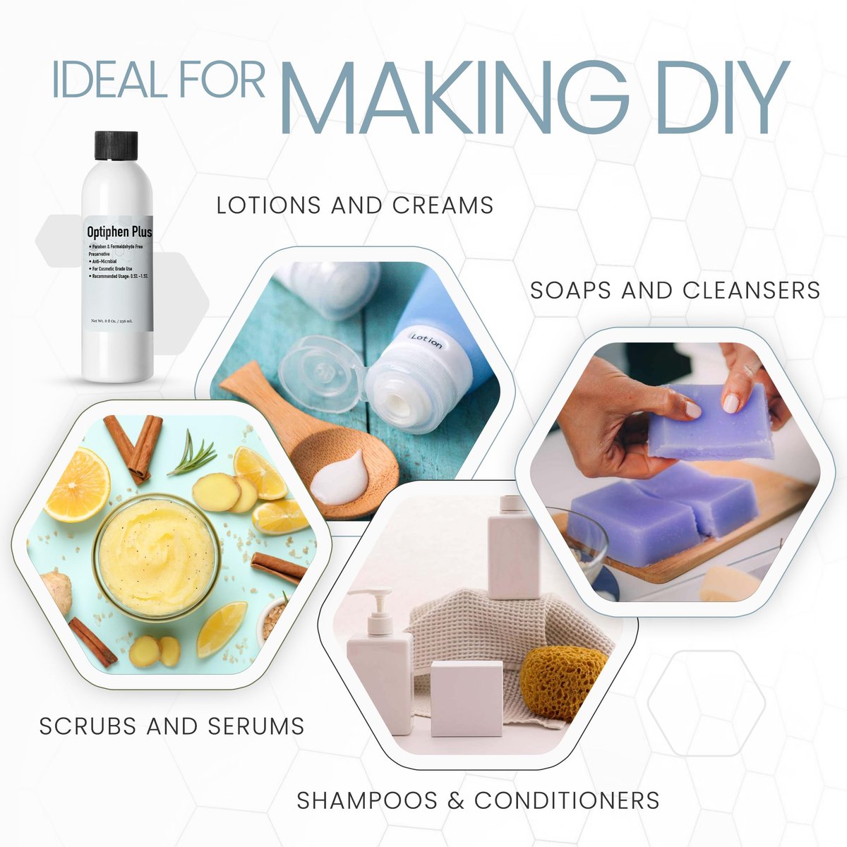 Talsen Chemicals Optiphen Plus Konservierungsmittel für Kosmetik, natürliches Konservierungsmittel für Lotionen, DIY-Produkte, Seren (236 ml / 8 Unzen)