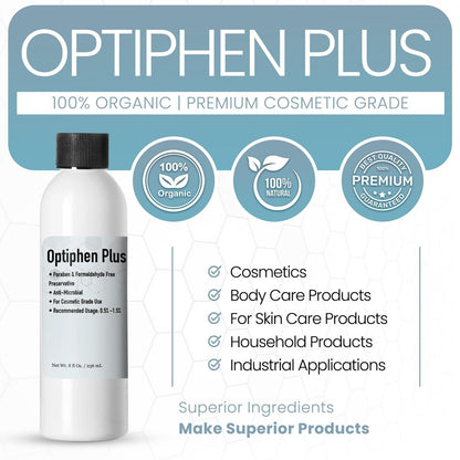 Talsen Chemicals Optiphen Plus Konservierungsmittel für Kosmetik, natürliches Konservierungsmittel für Lotionen, DIY-Produkte, Seren (236 ml / 8 Unzen)