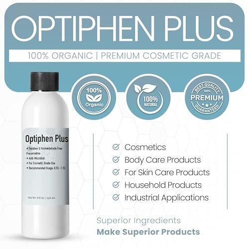 Talsen Chemicals Optiphen Plus Konservierungsmittel für Kosmetik, natürliches Konservierungsmittel für Lotionen, DIY-Produkte, Seren (236 ml / 8 Unzen)