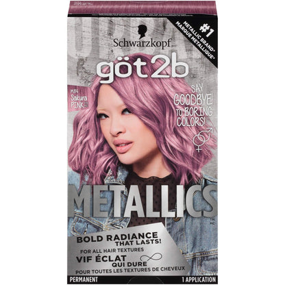 Got2b Metallics Permanent Haarfarbe M84 Sakura Pink – 1 Packung