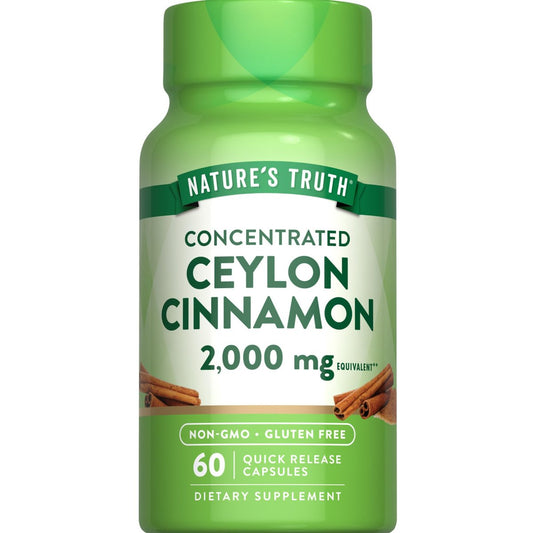 Nature's Truth Ceylon-Zimt Kapseln | 60 Portionen | Nicht-GVO & Glutenfrei