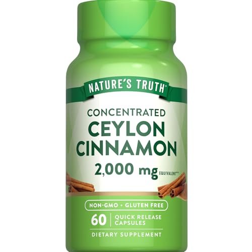 Nature's Truth Ceylon-Zimt Kapseln | 60 Portionen | Nicht-GVO & Glutenfrei