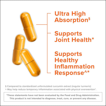 Qunol Curcumin-Kurkuma-Kapseln mit ultrahoher Absorption, 1500 mg, extra stark, 90 vegane Kapseln