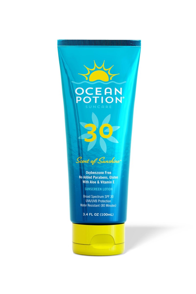 Ocean Potion SPF 30 Sonnencreme Körperlotion, Breitband UVA/UVB Schutz mit Aloe und Vitamin E, Wasserbeständige, Nicht fettende Reisegröße Sonnencreme, 100 ml