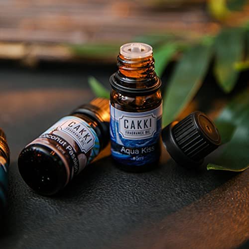 CAKKI Sommer Duftöle für Diffuser – 6x10ml Set mit Kokosnuss, Piña Colada, Aqua Kiss, Bali Island, Erdbeere – Lang anhaltende Aromatherapie Öle für Zuhause, Kerzenherstellung und als Geschenk