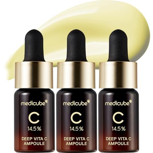 Medicube Deep Vita C Serum 2.0 – 14,5% Reines Vitamin C Serum gegen Hyperpigmentierung, dunkle Flecken & Hautunreinheiten | Koreanische Hautpflege (3 x 10g)