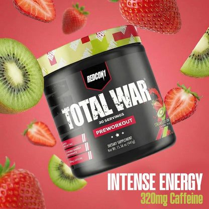 REDCON1 Total War Pre Workout, Vice City – L-Citrullin, Äpfelsäure, Grüntee-Extrakt für Pump-Boosting Pre Workout für Frauen & Männer – 3,2 g Beta-Alanin zur Verringerung von Erschöpfung (30 Portionen)