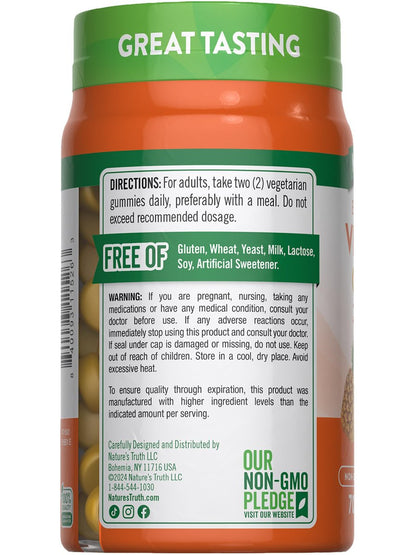 Nature's Truth Vitamin D3 Gummis | 2000 IE | 70 Stück | Ananasgeschmack | Vegetarisch, Nicht-GVO und Glutenfrei