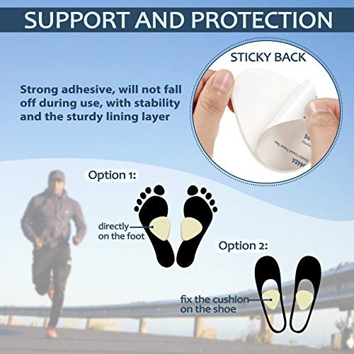 Syhood 40 Stk. Metatarsal-Pads für Damen und Herren, 6 mm dicke Filz-Ballenpolster, Fußballenauflagen zur Schmerzlinderung, Unterstützung und Druckentlastung (Weiß)
