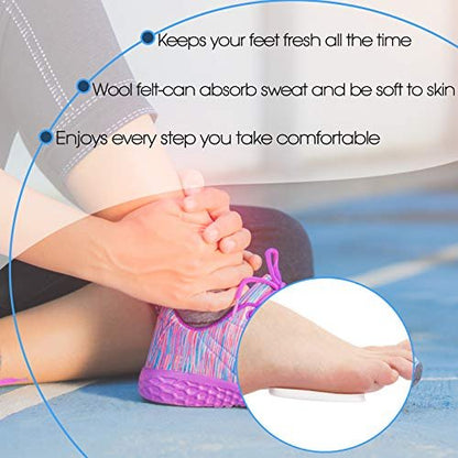 Syhood 40 Stk. Metatarsal-Pads für Damen und Herren, 6 mm dicke Filz-Ballenpolster, Fußballenauflagen zur Schmerzlinderung, Unterstützung und Druckentlastung (Weiß)