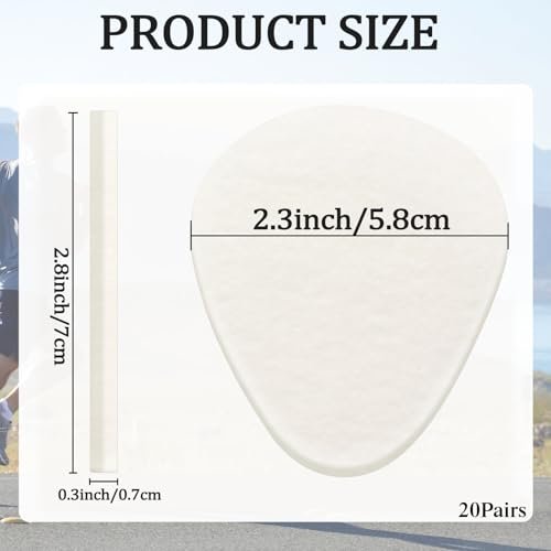 Syhood 40 Stk. Metatarsal-Pads für Damen und Herren, 6 mm dicke Filz-Ballenpolster, Fußballenauflagen zur Schmerzlinderung, Unterstützung und Druckentlastung (Weiß)