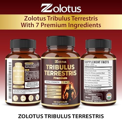 Tribulus Terrestris Komplex mit Ashwagandha, Ginseng, Sägepalme, Maca & Shilajit – 150 Kapseln (5-Monatsvorrat)