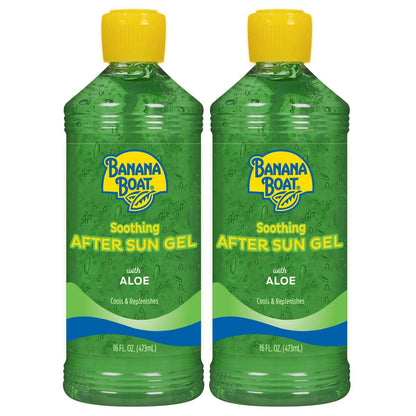 Banana Boat Soothing After Sun Gel mit Aloe Vera Doppelpack | Aloe Vera Gel, Sonnenbrandlinderung, After Sun Pflege, 2 x 473 ml