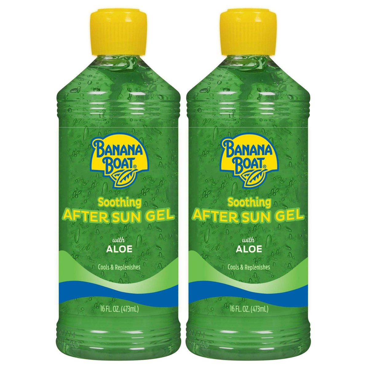 Banana Boat Soothing After Sun Gel mit Aloe Vera Doppelpack | Aloe Vera Gel, Sonnenbrandlinderung, After Sun Pflege, 2 x 473 ml