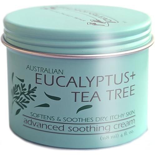 BALM OF GILEAD Fußcreme mit Teebaum und Eukalyptus – Intensive Feuchtigkeitscreme für trockene, rissige Fersen und Füße – Erfrischender Körper- und Hautpflegebalsam
