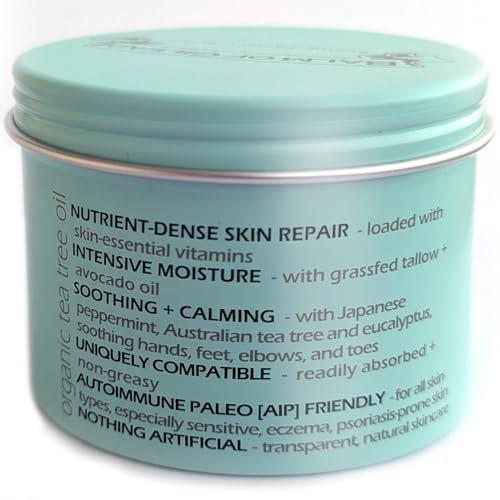BALM OF GILEAD Fußcreme mit Teebaum und Eukalyptus – Intensive Feuchtigkeitscreme für trockene, rissige Fersen und Füße – Erfrischender Körper- und Hautpflegebalsam