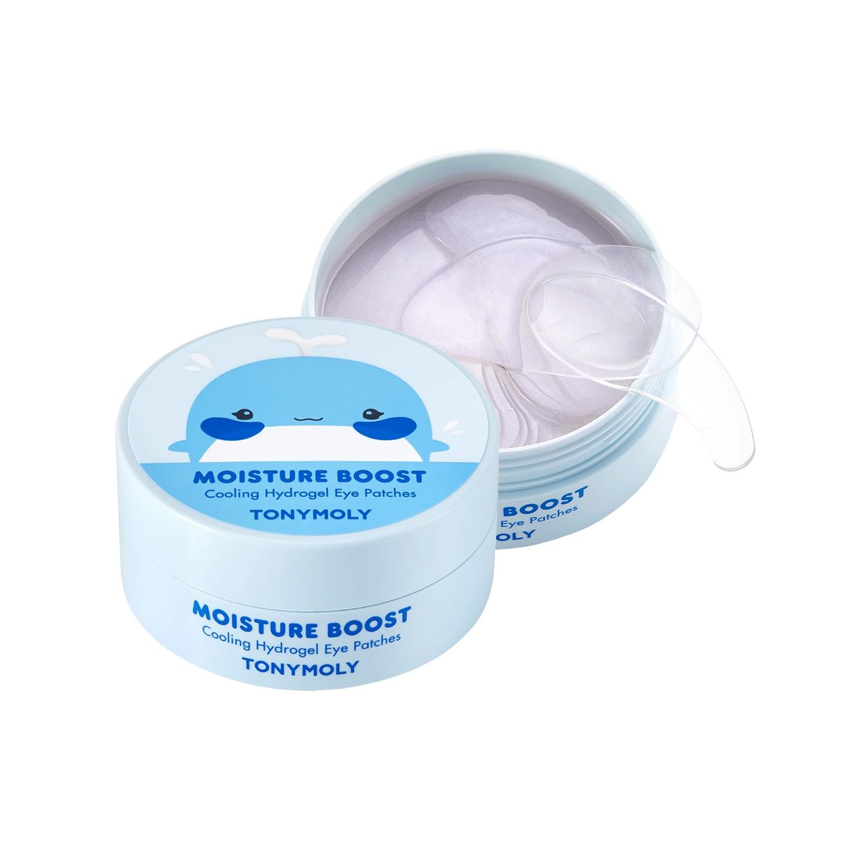 TONYMOLY Moisture Boost Cooling Hydrogel Augenpflaster – Feuchtigkeitsspendende & Erfrischende Augenpflaster mit Hyaluronsäure, Spirulina & Plankton, 30 Paare