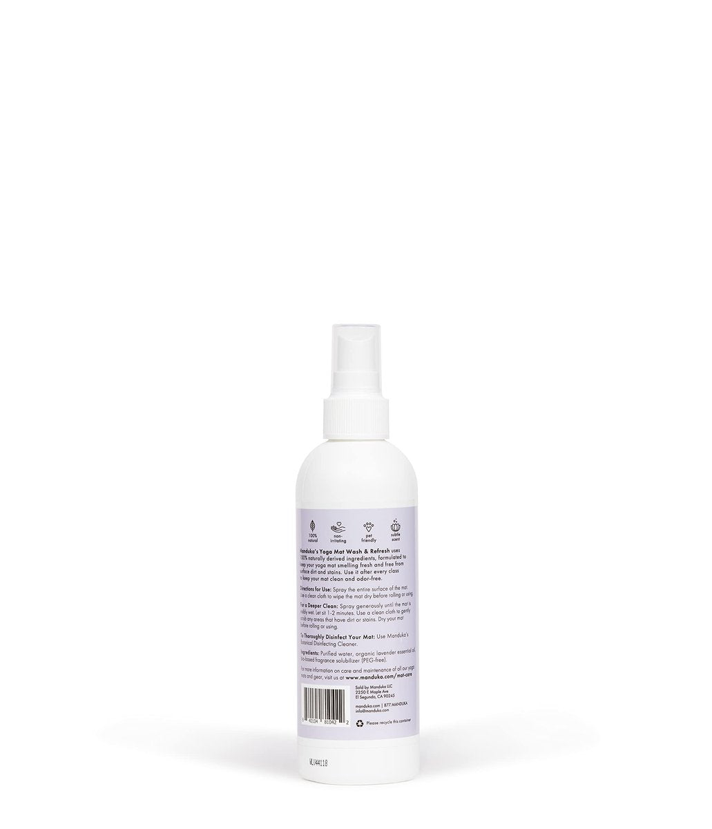 Manduka Yoga Natural Mat Wash and Refresh – 100% natürlicher Mattenreiniger mit Lavendel, 227ml