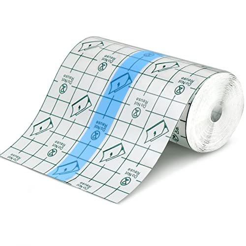 Transparentes wasserdichtes Pflaster – Klare selbstklebende Wundauflage, dehnbares Tape für Tattoos und Schwimmen (4 x 197 Zoll)