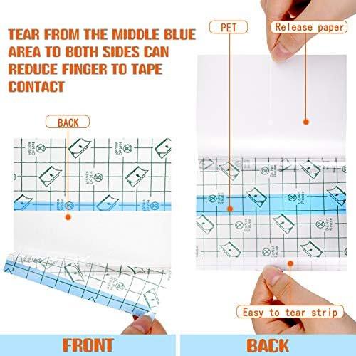 Transparentes wasserdichtes Pflaster – Klare selbstklebende Wundauflage, dehnbares Tape für Tattoos und Schwimmen (4 x 197 Zoll)