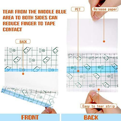 Transparentes wasserdichtes Pflaster – Klare selbstklebende Wundauflage, dehnbares Tape für Tattoos und Schwimmen (4 x 197 Zoll)